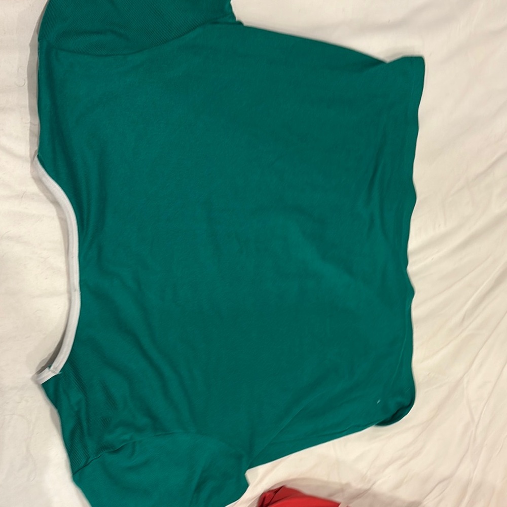 Green Short Sleeve Top